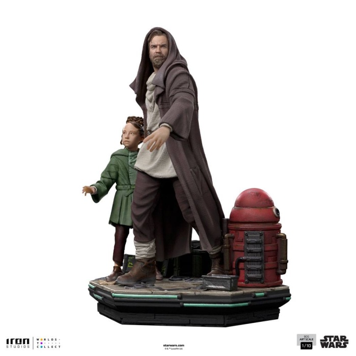 Star Wars: Deluxe Obi-Wan and Young Leia 1:10 Scale Statue Iron Studios Product