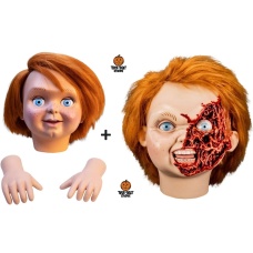 Childs Play Ultimate Doll Accessory set Tommy Head + Pizza Face | Trick or Treat Studios