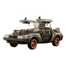 Back to the Future III Movie Masterpiece Vehicle 1/6 DeLorean Time Machine 72 cm | Hot Toys