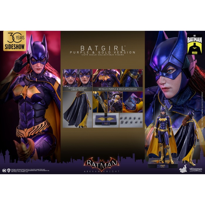 Batman Arkham Knight Videogame Masterpiece Action Figure 1/6 Batgirl (Purple and Gold Version) Exclusive 30 cm Hot Toys Product