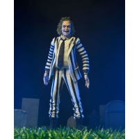Beetlejuice 1988 Action Figure Beetlejuice Black and White Striped Suit 18 cm NECA Product