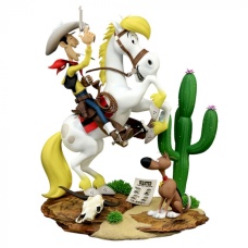 Collectible figurine Cartoon Kingdom, Lucky Luke and Jolly Jumper 1/6 | cartoonkingdom