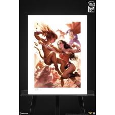 DC Comics: Justice League - Wonder Woman vs Cheetah Unframed Art Print - Sideshow Collectibles (NL)