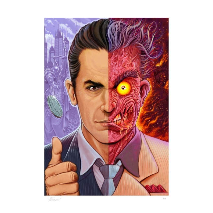 DC Comics: Two-Face Unframed Art Print Sideshow Collectibles Product
