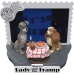 Disney 100th Anniversary D-Stage PVC Diorama Lady And The Tramp 12 cm Beast Kingdom Product