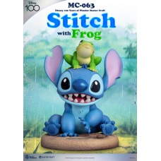 Disney: Lilo and Stitch - Master Craft Stitch with Frog Statue | Beast Kingdom