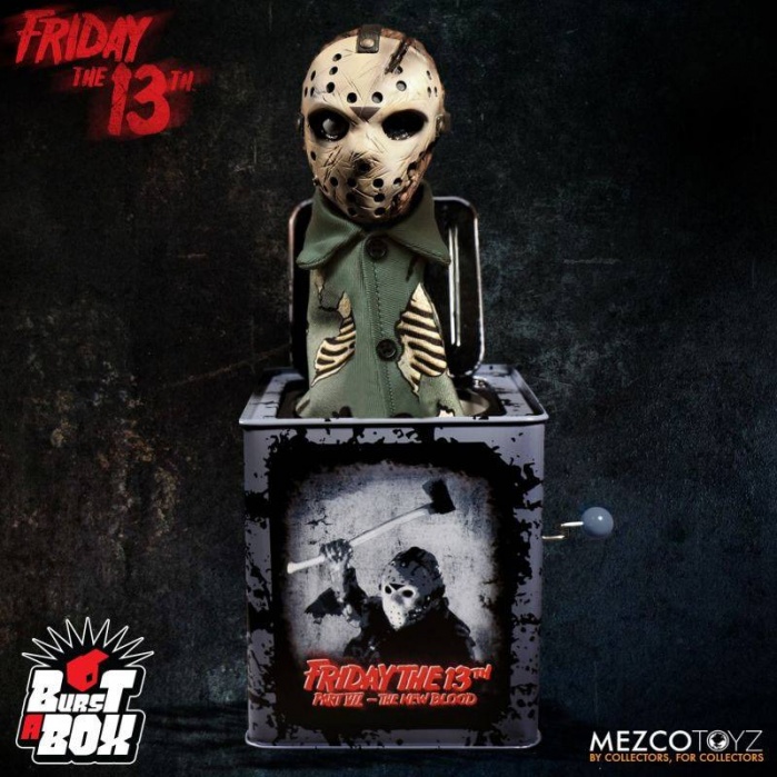 Friday the 13th Burst-A-Box Music Box Jason Voorhees Mezco Toyz Product