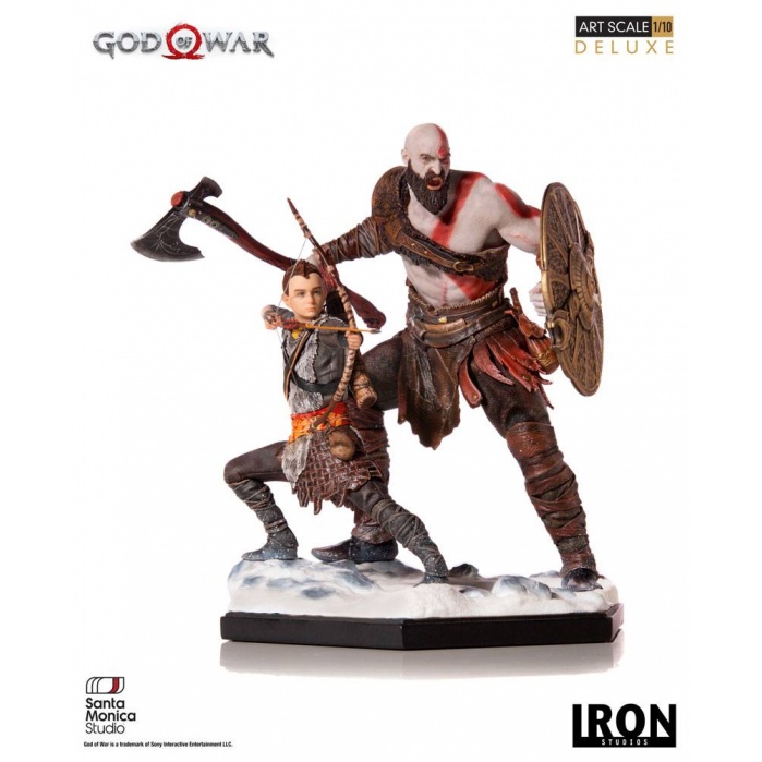 God of War Deluxe Art Scale Statue 1/10 Kratos & Atreus 20 cm Iron Studios Product