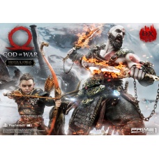 God of War: Deluxe Kratos and Atreus Ivaldi's Deadly Mist Armor Statue | Prime 1 Studio