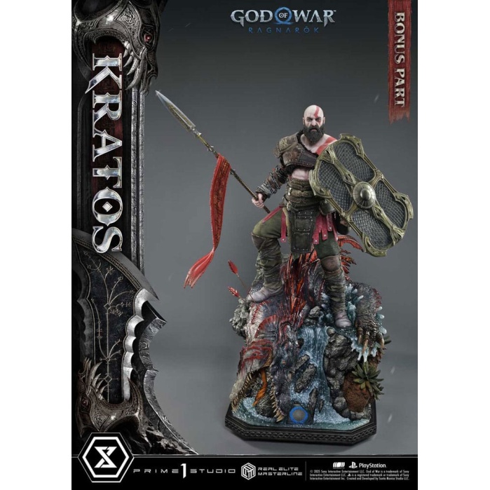 God of War: Ragnarok Real Elite Masterline Series Statue 1/3 Kratos Ultimate Bonus Version 95 cm Prime 1 Studio Product