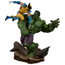 Hulk vs. Wolverine Maquette | Sideshow Collectibles