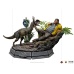 Jurassic Park: Dennis Nedry meets the Dilophosaurus 1:10 Scale Statue Iron Studios Product