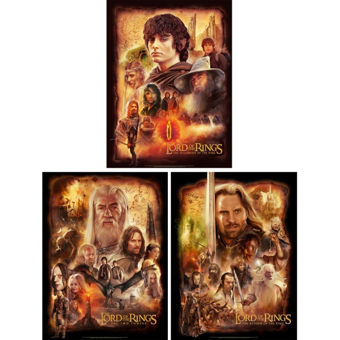 Lord of the Rings: Trilogy Unframed Art Print Set Sideshow Collectibles Product