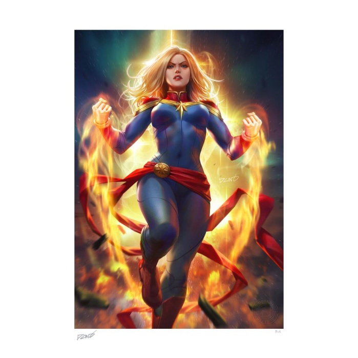 Marvel: Captain Marvel Unframed Art Print Sideshow Collectibles Product