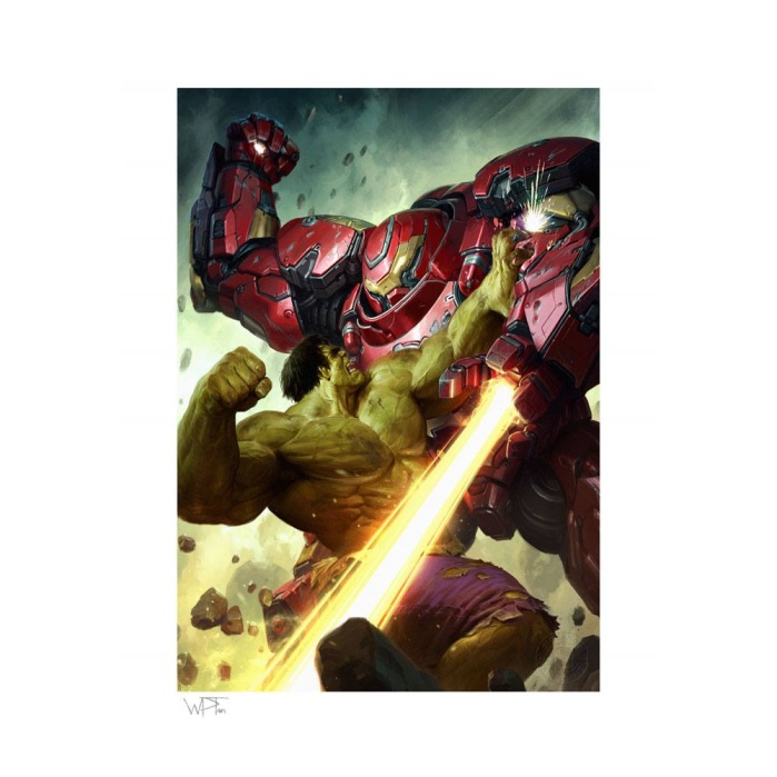 Marvel Comics Art Print Hulk vs Hulkbuster 46 x 61 cm - unframed Sideshow Collectibles Product