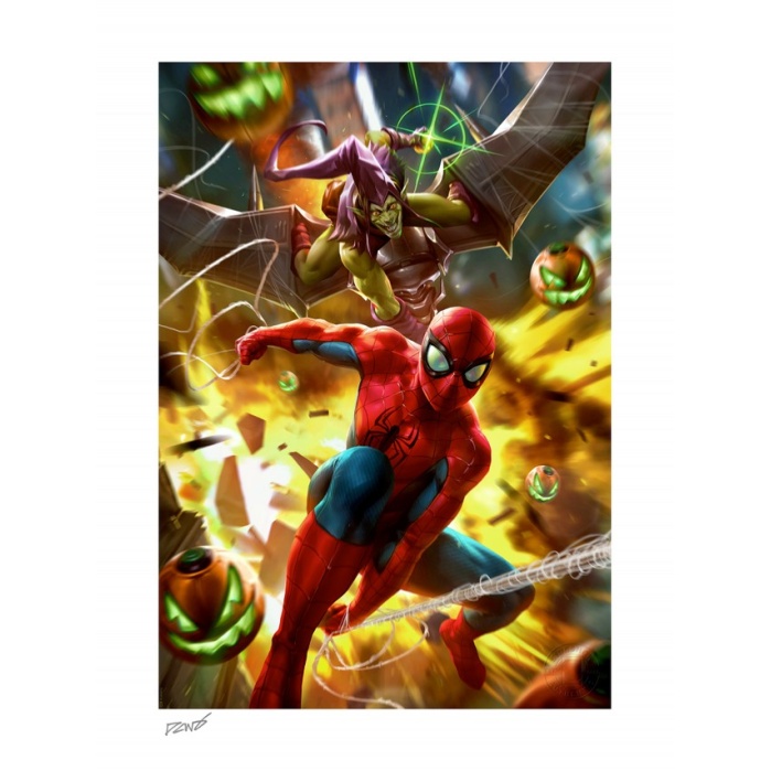 Marvel: Spider-Man vs Green Goblin Unframed Art Print Sideshow Collectibles Product