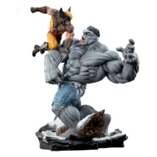 Marvel Statue Grey Hulk vs Wolverine 58 cm | Sideshow Collectibles