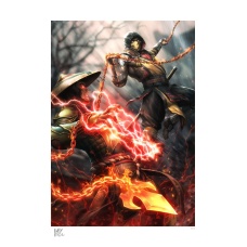 Mortal Kombat: Scorpion vs Raiden Unframed Art Print | Sideshow Collectibles