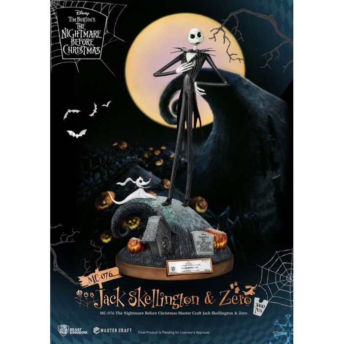 Nightmare before Christmas Master Craft Statue Jack Skellington & Zero 39 cm Beast Kingdom Product