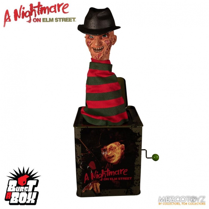 Nightmare On Elm Street Freddy Burst-A-Box Music Box Mezco Toyz Product