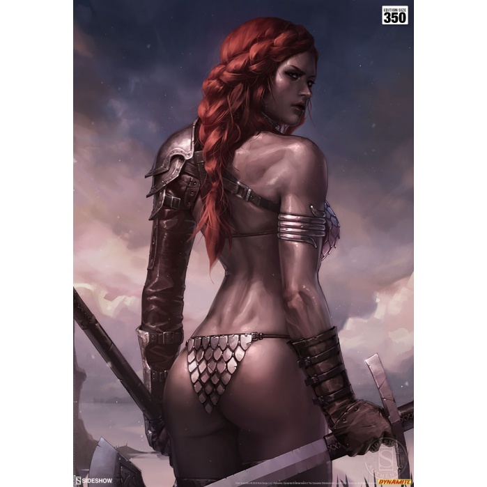 Red Sonja: Birth of the She-Devil Pre-Battle Version Unframed Art Print Sideshow Collectibles Product
