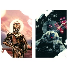 Star Wars: A New Hope - C-3PO &amp; R2-D2 Unframed Art Print Set of 2 | Sideshow Collectibles