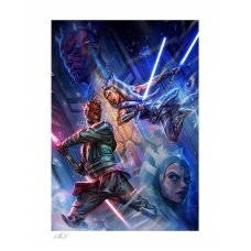Star Wars: The Clone Wars - One Last Lesson Ahsoka Tano vs Darth Maul Unframed Art Print - Sideshow Collectibles (NL)