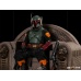 Star Wars: The Mandalorian - Deluxe Boba Fett on Throne 1:10 Scale Statue Iron Studios Product