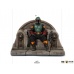 Star Wars: The Mandalorian - Deluxe Boba Fett on Throne 1:10 Scale Statue Iron Studios Product