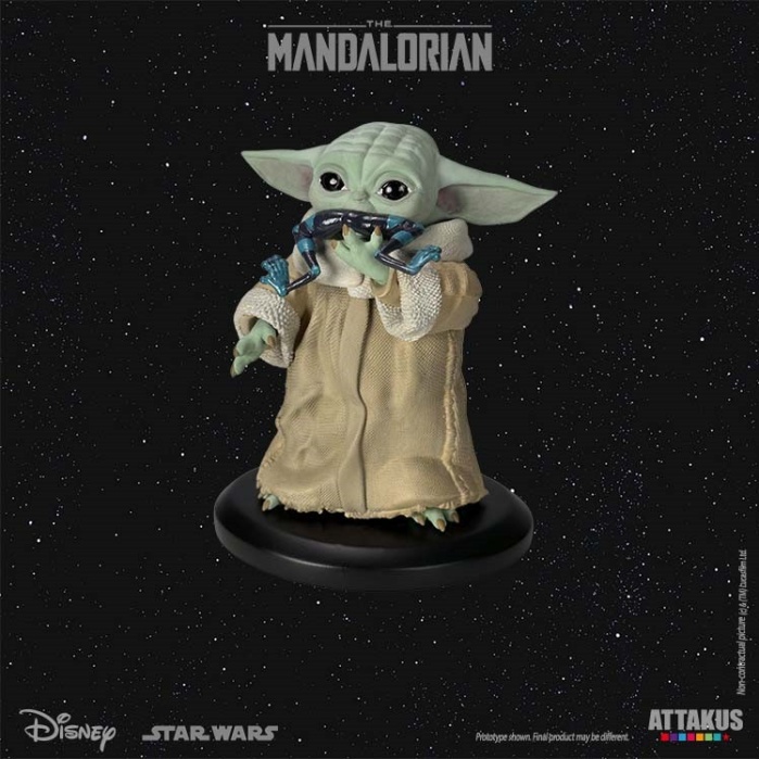 Star Wars: The Mandalorian - Grogu Eating a Frog 1:5 Scale Figure Attakus Product