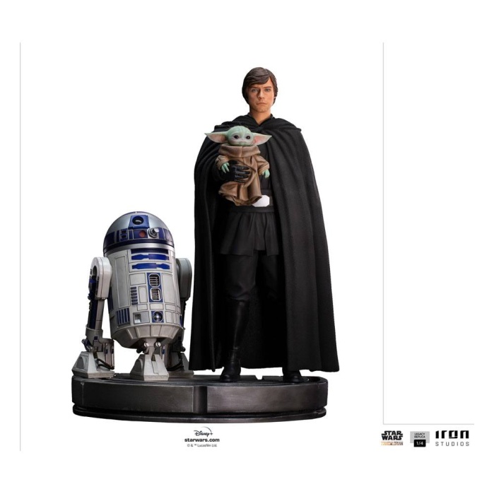 Star Wars The Mandalorian Legacy Replica Statue 1/4 Luke Skywalker, R2-D2 & Grogu 54 cm Iron Studios Product