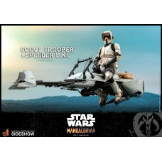 Star Wars: The Mandalorian - Scout Trooper and Speeder Bike 1:6 Scale Figure Set | Hot Toys