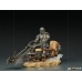 Star Wars: The Mandalorian - The Mandalorian on Speederbike Deluxe 1:10 Art Scale Statue Iron Studios Product