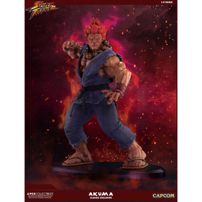 Street Fighter Mixed Media Statue 1/4 Akuma Classic Exclusive Pop Culture Shock Product
