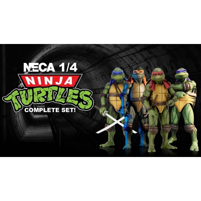 Teenage Mutant Ninja Turtles Action Figure 1/4 Set van  4 stuks NECA Product