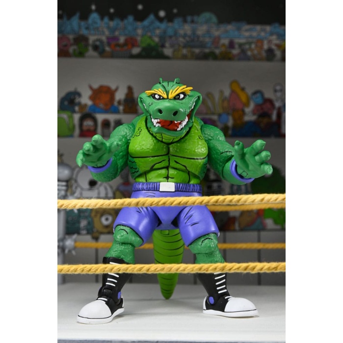 Teenage Mutant Ninja Turtles (Archie Comics) Action Figure Stump Wrestling Leatherhead 18 cm NECA Product