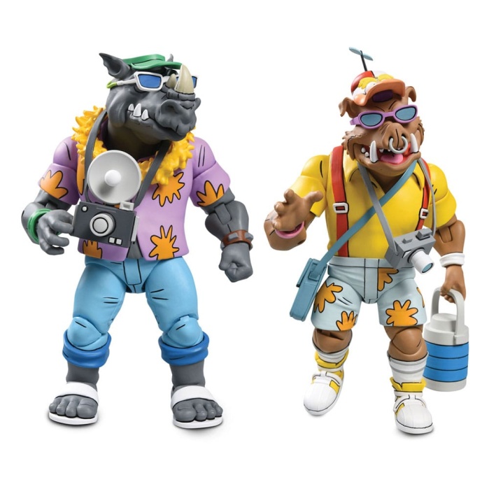 Teenage Mutant Ninja Turtles (Cartoon 1980) Action Figure 2 Pack Vacation Bebop and Rocksteady 18 cm NECA Product