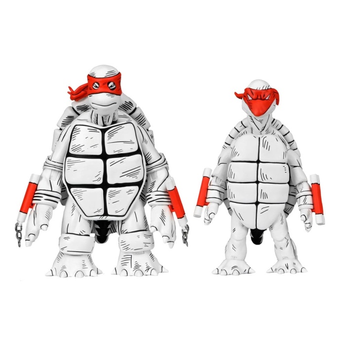 Teenage Mutant Ninja Turtles (Mirage Comics) Action Figures 2-Pack Black and White First Turtles 18 cm NECA Product