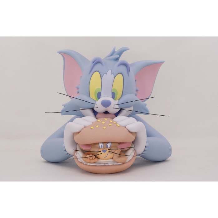 Tom and Jerry: Exclusive Tom and Jerry Burger Vinyl Bust Lagoon Blue Version Soap Studio Product