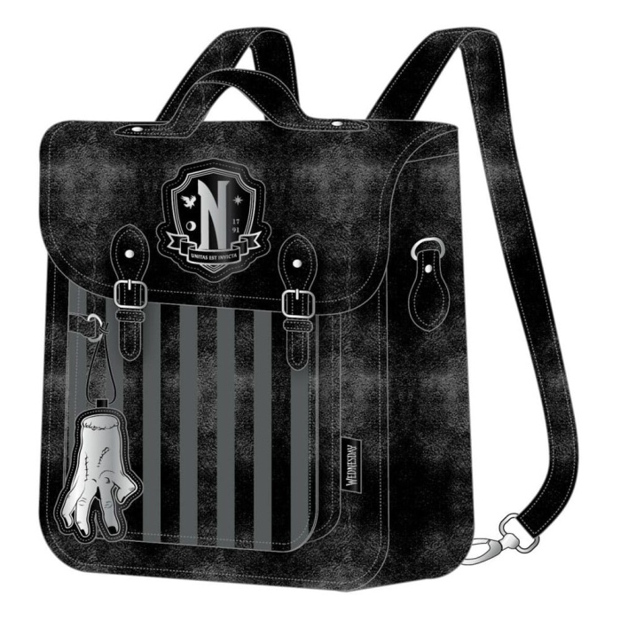 Wednesday Fashion - Faux Leather Backpack Nevermore Metropolis-Collectibles Product